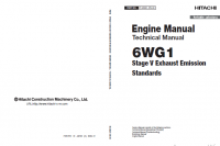 repair manual Hitachi 6WG1 Stage V Exhaust Emission Standards Engine Manual Technical Manual PDF