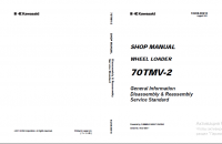 repair manual Kawasaki 70TMV-2 Wheel Loader Shop Manual PDF
