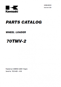 spare parts catalog Kawasaki 70TMV-2 Wheel Loader Parts Catslog PDF