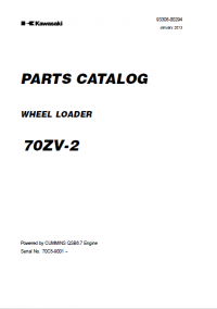 spare parts catalog Kawasaki 70ZV-2 Wheel Loader Parts Catslog PDF