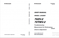 repair manual Kawasaki 70ZV-2, 70TMV-2 Wheel Loader Shop Manual PDF