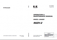 repair manual Kawasaki 90ZV-2 Wheel Loader Operation and Maintenance Manual PDF
