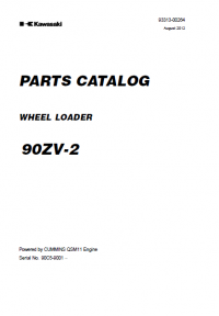 spare parts catalog Kawasaki 90ZV-2 Wheel Loader Parts Catalog PDF