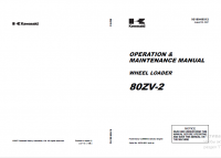 repair manual Kawasaki 80ZV-2 Wheel Loader Operation and Maintenance Manual PDF