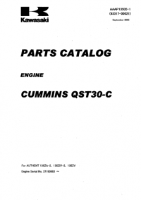 spare parts catalog Kawasaki Cummins QST30-C Engine Parts Catalog PDF