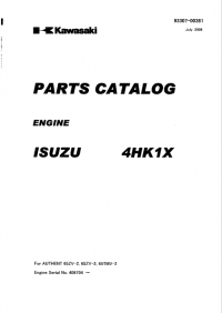 spare parts catalog Kawasaki Isuzu 4HK1X Engine Parts Catalog PDF