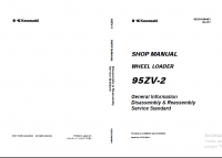 repair manual Kawasaki Wheel Loader 95ZV-2 Set of Shop Manual PDF