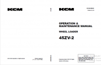 repair manual Kawasaki Wheel Loader 45ZV-2 Operation and Maintenance Manual  PDF