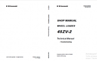 repair manual Kawasaki Wheel Loader 45ZV-2 (Troubleshooting) Technical Manual  PDF