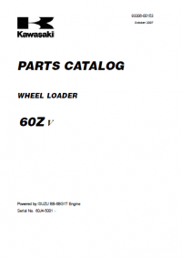 spare parts catalog Kawasaki Wheel Loader 60ZV Set of Parts Catalog PDF