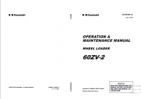 repair manual Kawasaki Wheel Loader 60ZV-2 Operation and Maintenance Manual  PDF