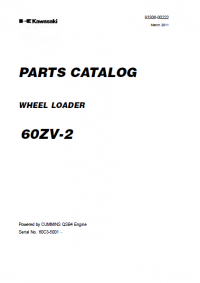 spare parts catalog Kawasaki Wheel Loader 60ZV-2 Parts Catalog PDF