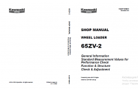 repair manual Kawasaki Wheel Loader 65ZV-2 Shop Manual PDF