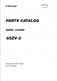 spare parts catalog Kawasaki Wheel Loader 65ZV-2 Parts Catalog PDF