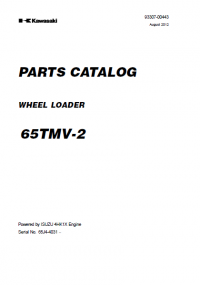 spare parts catalog Kawasaki Wheel Loader 65TMV-2 Parts Catalog PDF
