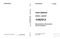 repair manual Kawasaki Wheel Loader 135ZV-2 Set of Shop Manual PDF