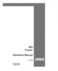 repair manual Case tractor 885 model PDF Operator’s Manual
