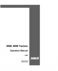 repair manual Case 500B & 600B Tractors PDF Operator’s Manuals