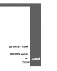 repair manual Case 500 Diesel Tractor PDF Operator’s Manuals