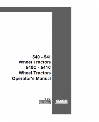 repair manual Case 540-541, 540C-541C Wheel Tractors PDF Operator’s manual