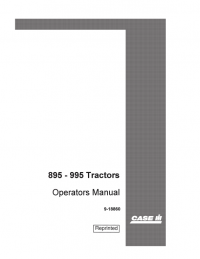 repair manual Case 885-995 Tractors PDF Operator Manuals
