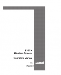 repair manual Case 930CK Western Special Tractor PDF Operator’s manual