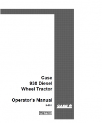 repair manual Case 930 Diesel Wheel Tractor PDF Operator’s Manual