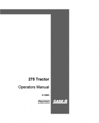 repair manual Case 275 Tractor PDF Operators Manual