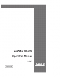 repair manual Case 245/255 Tractors PDF Operator’s manual