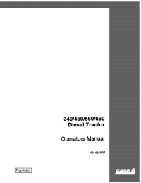 repair manual Case 340/460/560/660 Diesel Tractor PDF Operator’s Manual