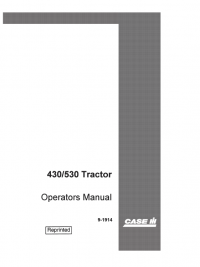 repair manual Case 430-530 Tractors Operator Manuals PDF