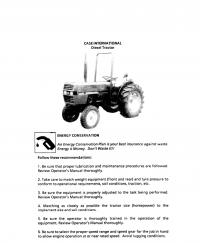 repair manual Case 433, 533, 633, 733, 833 Tractors Operator’s manual PDF