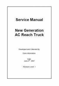 repair manual Caterpillar New Generation AC Reach Truck Service Manual PDF