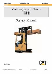 repair manual Cat Multiway Reach Trucks NRM20K, NRM25K Service Manual PDF