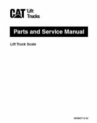 repair manual Cat Lift Truck Scale Parts & Service Manual PDF