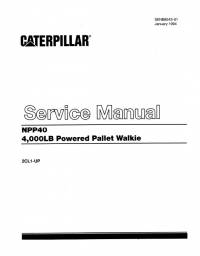 repair manual Cat Lift Trucks NPP40 Service Manual PDF