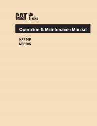 repair manual Cat Lift Trucks NPP16K, NPP20K Operation & Maintenance Manual PDF