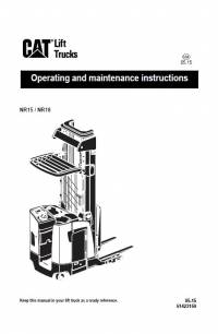 repair manual Cat Lift Trucks NR15, NR18 Operation & Maintenance Instructions PDF