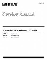 repair manual Cat Lift Trucks NRP30, NSP30, NSP40 Service Manual PDF
