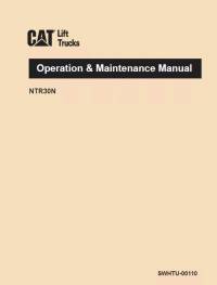 repair manual Cat Lift Trucks NTR30N Operation & Maintenance Manual PDF