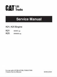 repair manual Cat Lift Trucks K21, K25 Service Manual PDF