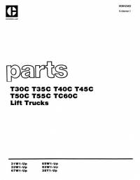 spare parts catalog Cat Lift Trucks T30C, T35C, T40C, T45C, T50C, T55C, TC60C Parts Manual PDF