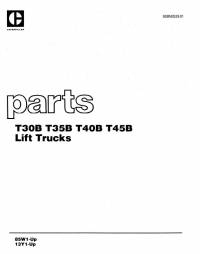 spare parts catalog Cat Lift Trucks T30B, T35B, T40B, T45B SEBN2533 Parts Manual PDF