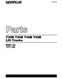 spare parts catalog Cat Lift Trucks T30B, T35B, T40B, T45B Parts Manual PDF