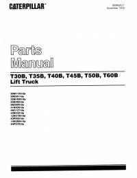 spare parts catalog Cat Lift Trucks T30B, T35B, T40B, T45B, T50B, T60B Parts Manual PDF