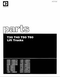 spare parts catalog Cat Lift Trucks T30, T40, T50, T60 Parts Manual PDF
