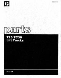 spare parts catalog Cat Lift Trucks T25, TC30 SEBN2541-01 Parts Manual PDF