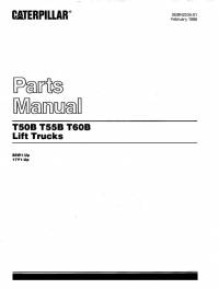 spare parts catalog Cat Lift Trucks T50B, T55B, T60B SEBN2535 Parts Manual PDF