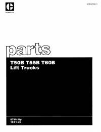 spare parts catalog Cat Lift Trucks T50B, T55B, T60B Parts Manual PDF