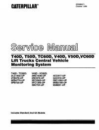 repair manual Cat Lift Trucks T40D, T50D, TC60D, V40D, V50D, VC60D Schematic Manual PDF